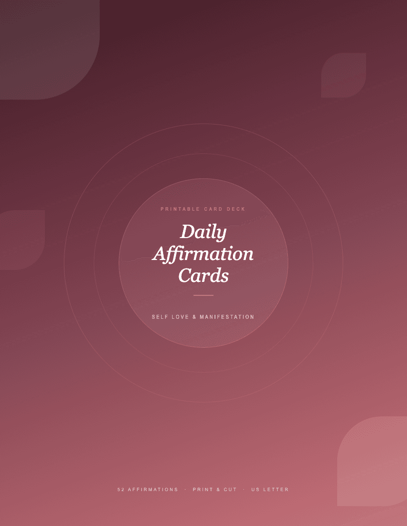 Daily Affirmation Card Deck — Self Love & Manifestation — view 1