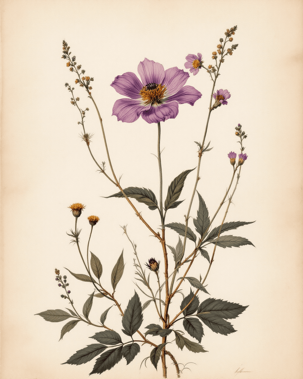 Vintage Botanical Herbarium Prints | Antique Floral Wall Art — view 1
